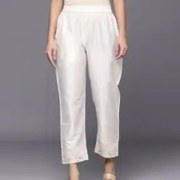 Relaxed Fit Flat-Front Pants with Embroidery-image-36