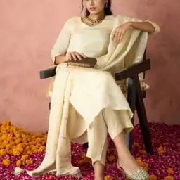 Women Embellished Straight Kurta Set-image-1