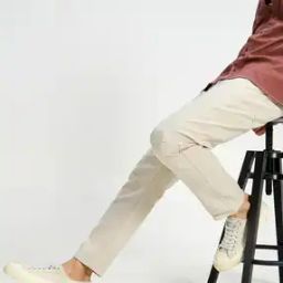 Men Slim Fit Flat-Front Chinos-image-71