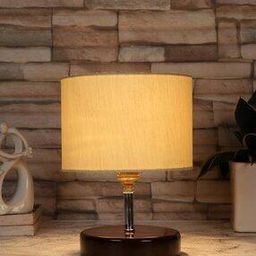 Round Table Lamp with Wooden Base-21