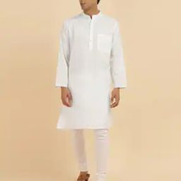 Men Regular-Fit Long Kurta with Mandarin Collar-picture-16
