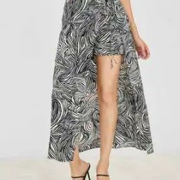 Aztec Print Pencil Overlay Skirt-image-65