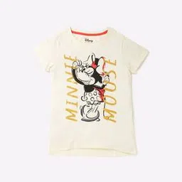 Minnie Mouse Print Round-Neck T-Shirt-image-75