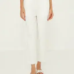 Pants with Lace Hem-image-59
