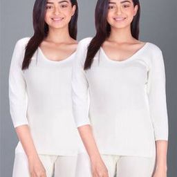Women Pack of 2 Round-Neck Thermal Tops-image-63