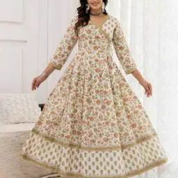 Women Floral Print Anarkali Kurta-25