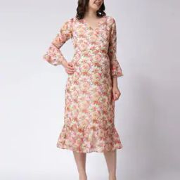 Floral Print A-Line Dress-image-44