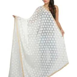 Women Embroidered Dupatta with Lace Border-picture-17