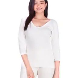 Women Ribbed Round-Neck Thermal Top-image-7