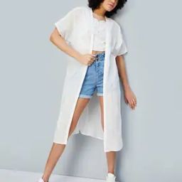 Women Embroidered Regular Fit Front-Open Shrug-50
