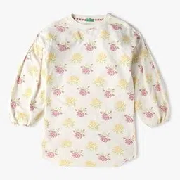 united colors of benetton Girls Floral Print T-Shirt Dress-picture-17