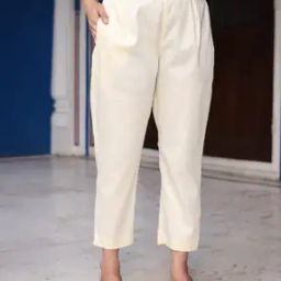 Women Flat-Front Straight Fit Pants-picture-10