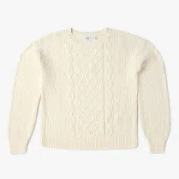 Girls Cable-Knit Crew-Neck Sweater-picture-18