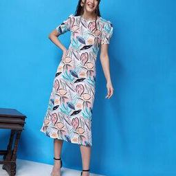 Women Printed Shift Dress-image-0