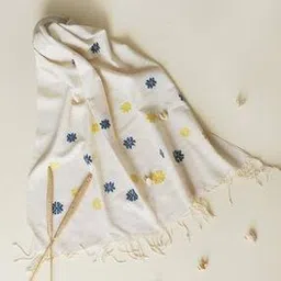 Women Embroidered Stole with Tassels-picture-50