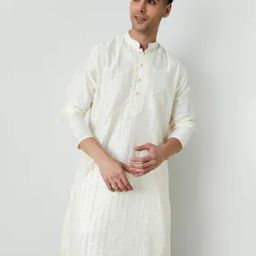 Men Embellished Regular Fit Short Kurta-image-27