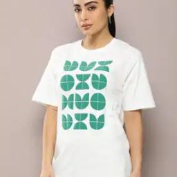 Women Graphic Print Oversized Fit Round-Neck T-Shirt-image-39