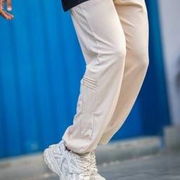 Men Straight Track Pants with Drawstring-image-71