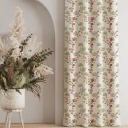 Set of 2 Floral Print Window Curtains-18