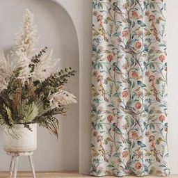Set of 2 Floral Print Window Curtains-51