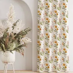 Set of 2 Floral Print Window Curtains-image-55