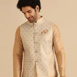Men Geometric Print Regular Fit Nehru Jacket-8