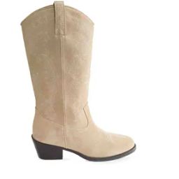 Embroidered Round-Toe Mid-Calf Length Slip-On Boots-image-84
