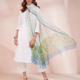 Floral Print Cotton Silk Dupatta-image-46