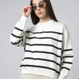 Striped Crew-Neck Sweatshirt-image-71