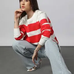 Striped Crew-Neck Sweatshirt-image-19