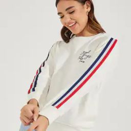 Women Regular Fit Typographic Print Sweatshirt-image-79