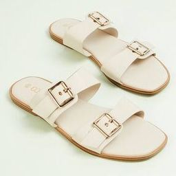Women Open-Toe Flat Sandals with Buckle Fastening-image-18