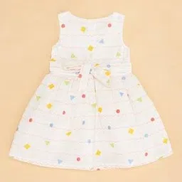 pantaloons baby Polka-Dot Round-Neck Fit & Flare Dress-picture-6