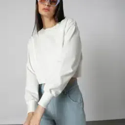 Women Crew-Neck Sweatshirt with Drop-Shoulder Sleeves-image-27