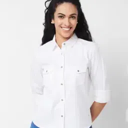 spykar Women Denim Relaxed Fit Shirt-picture-33