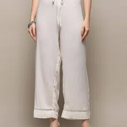biba Women Regular Fit Palazzos with Drawstring Wasit-picture-45