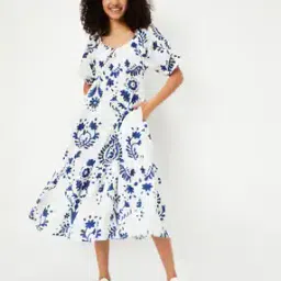 Women Floral Print Midi Dress-image-33
