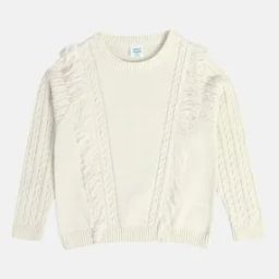 Girls Cable-Kint Round-Neck Sweatshirt-14