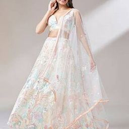 Women Embroidery Lehenga Choli Set with Dupatta-image-1