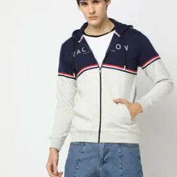 Colourblock Zip-Front Hoodie-picture-10