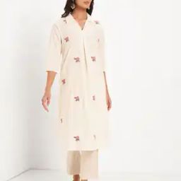 Women Embroidered Straight Kurta-image-67