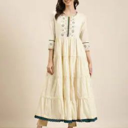 Embroidered Round-Neck Anarkali Kurta-image-15