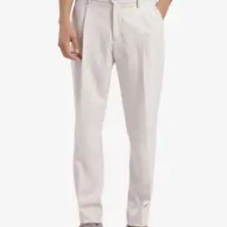 Men Flat Front Relaxed Fit Trousers  -image-28