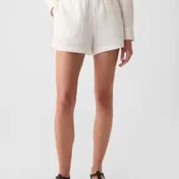 Crinkle Gauze Regular Fit Pull On Shorts-image-94