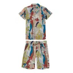 Abstract Print Shirt & Shorts Set-picture-19