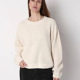 Ribbed Round-Neck Pullover-42
