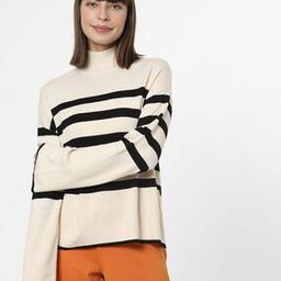 Striped High-Neck Pullover with Full Sleeves-image-26