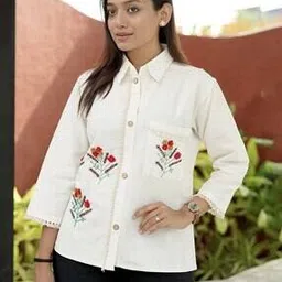 nyrika Women Embroidery Relaxed Fit Shirt -picture-15