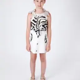 Girls A-Line Skirt with Flap Pockets-image-2