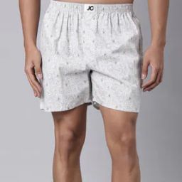 Men Printed Boxers with Elasticated Waist-image-43